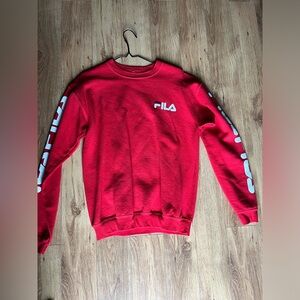 Red fila crew neck